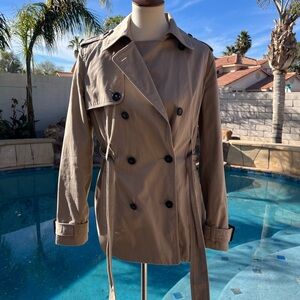 American Eagle Outfitters Women's Classic Beige Trench Coat